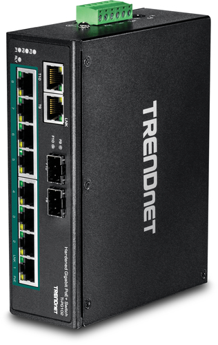 TI-PG102i 10-Port Industrial Gigabit L2 Managed PoE+ DIN-Rail Switch 24 – 57V  (v1.0R)